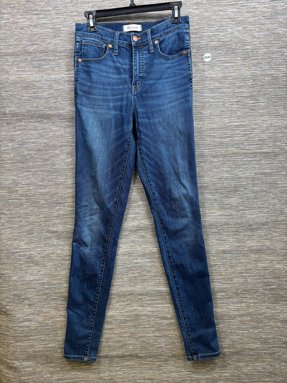 Madewell Skinny Jeans Womens 28 Tall Blue Mid Rise Stretch Denim Medium Wash